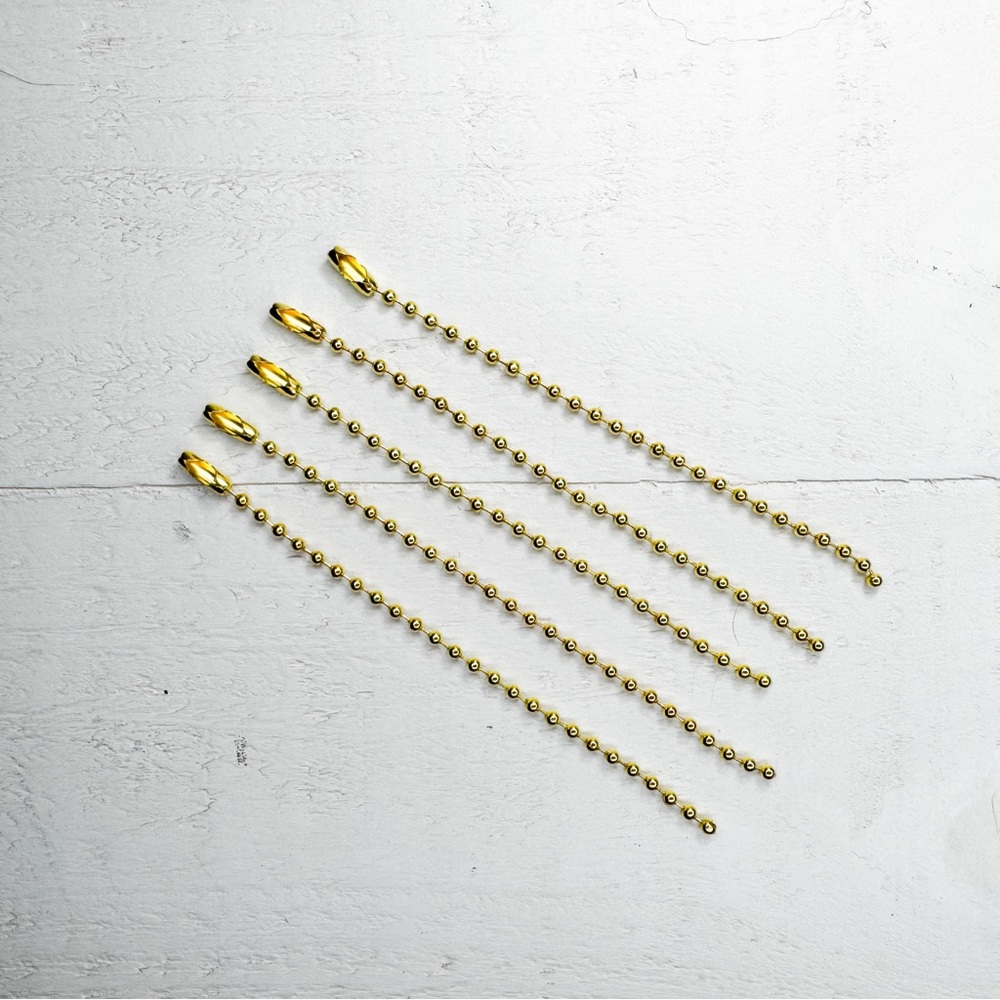 Gold Replacement Ball Chains for Coach Hang Tags – 3”-4” Non-Branded Set